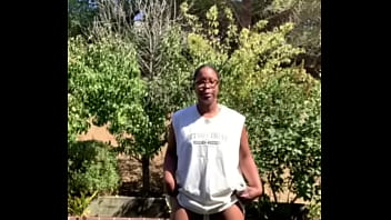 Black girl  loves to pee outside and record her self.  These California piss girls are hot and we love to watch them piss
